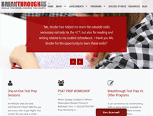 Tablet Screenshot of breakthroughtestprep.com